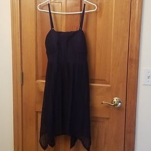 No Boundaries blue lace dress or coverup w/ straps